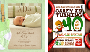 Birthday Invitations and Birth Announcements // Design and Printing // Abilene, Texas